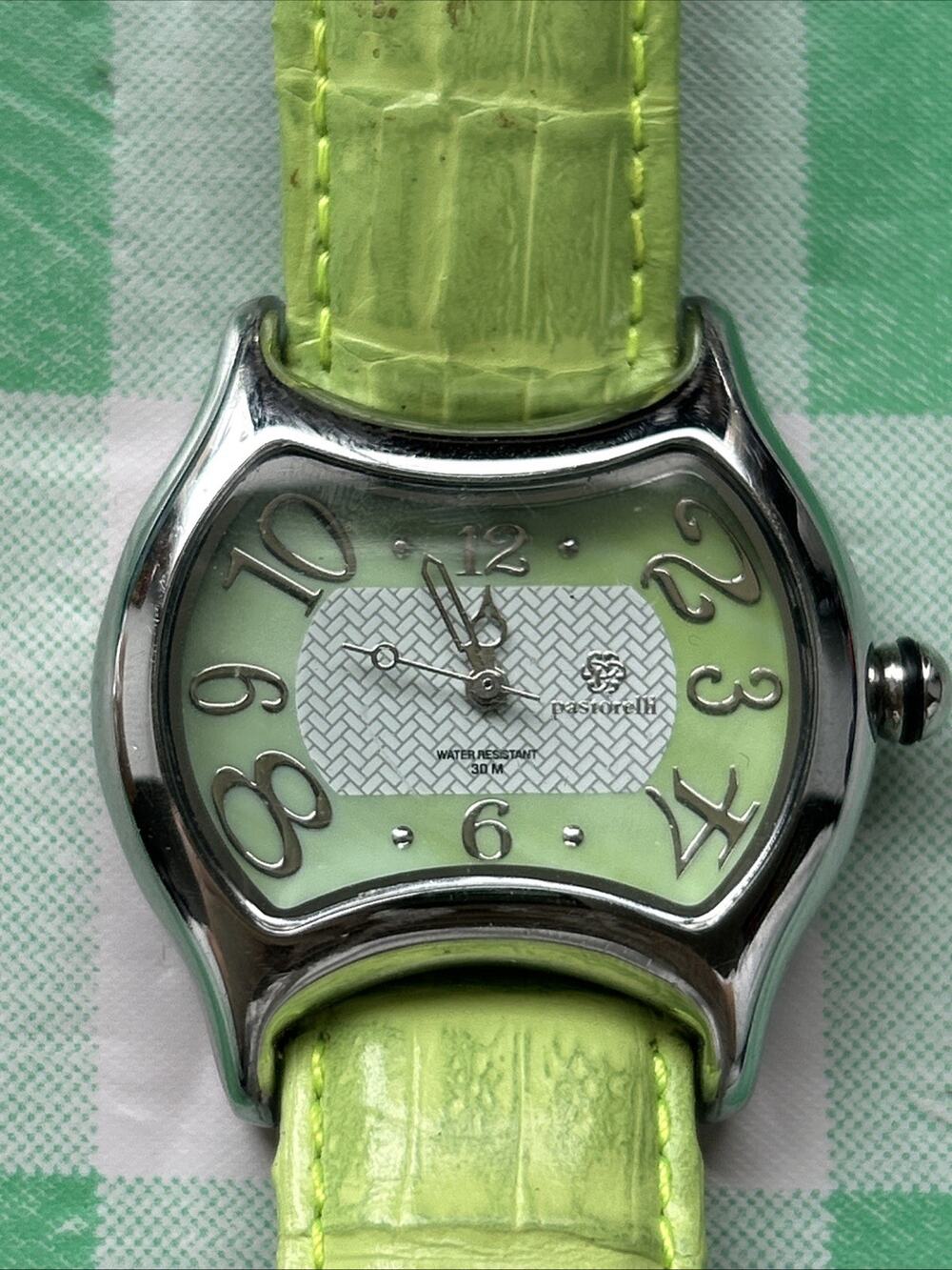 Pastorelli Green Dial And Band Silver Tone Women’s Quartz Watch